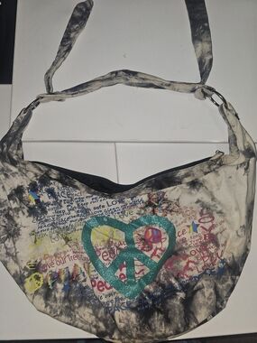 Mudd Tie-Dye Canvas Shoulder Bag